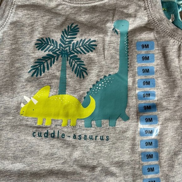 Carter's Baby Boy 2-Piece Romper Short Tank Dinosaurs Gray‎ Green Mult Sizes - Picture 2 of 4